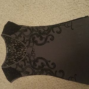 Lace back graphic tee